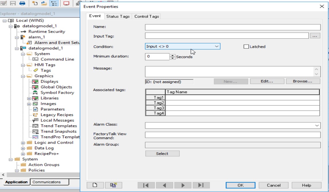 Factorytalk View Alarm Events